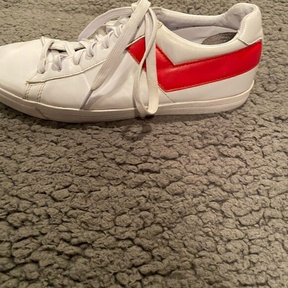 PONY Sneakers Red/White Lace Up Size 9.5 - Picture 6 of 9